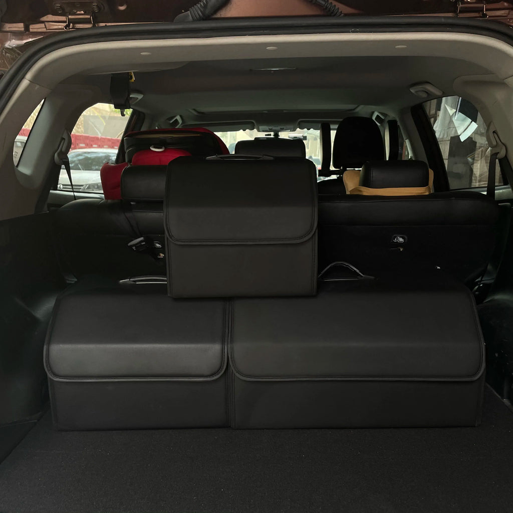STOLUXE TrunkVault Pro™ | Premium Leather Trunk Organizer