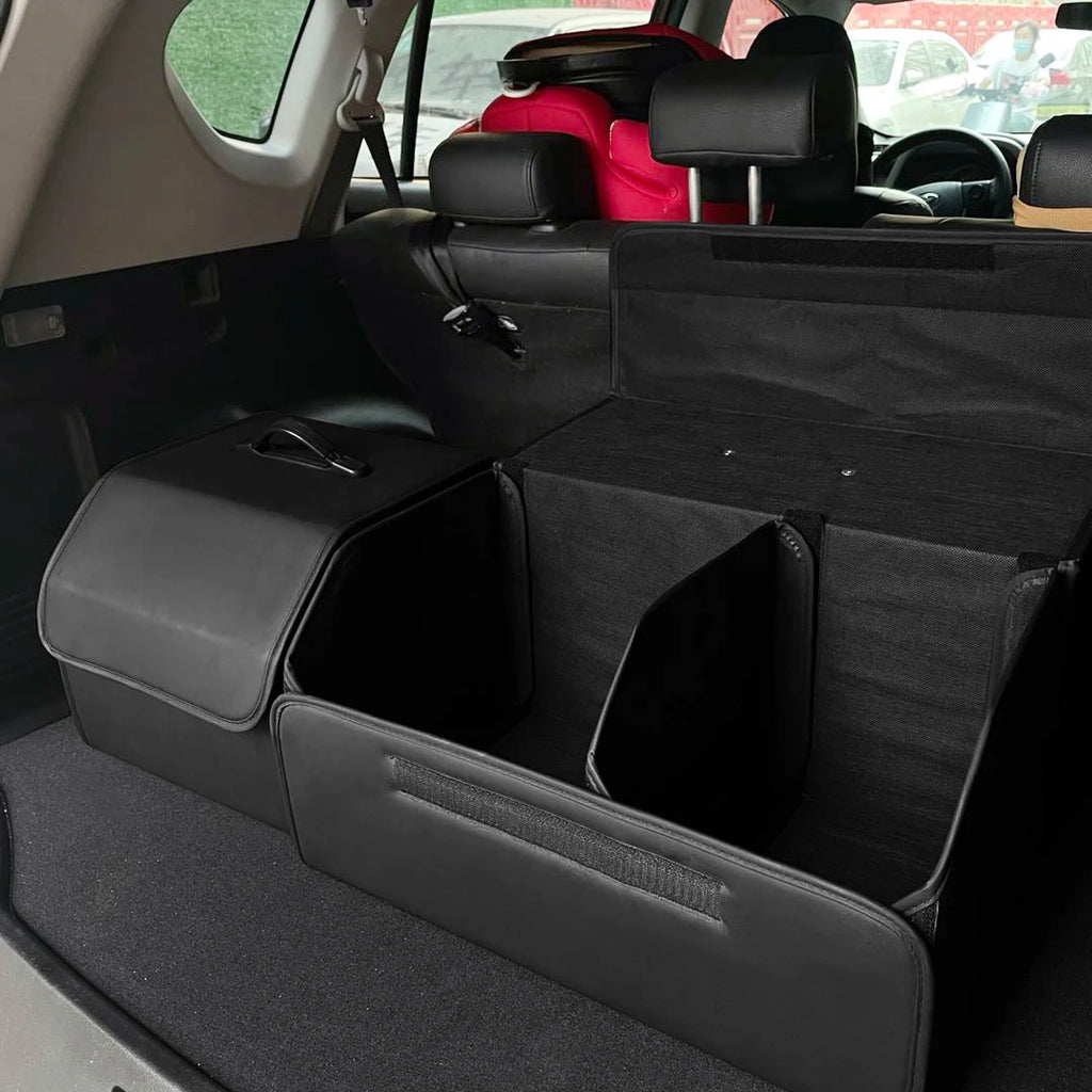 STOLUXE TrunkVault Pro™ | Premium Leather Trunk Organizer