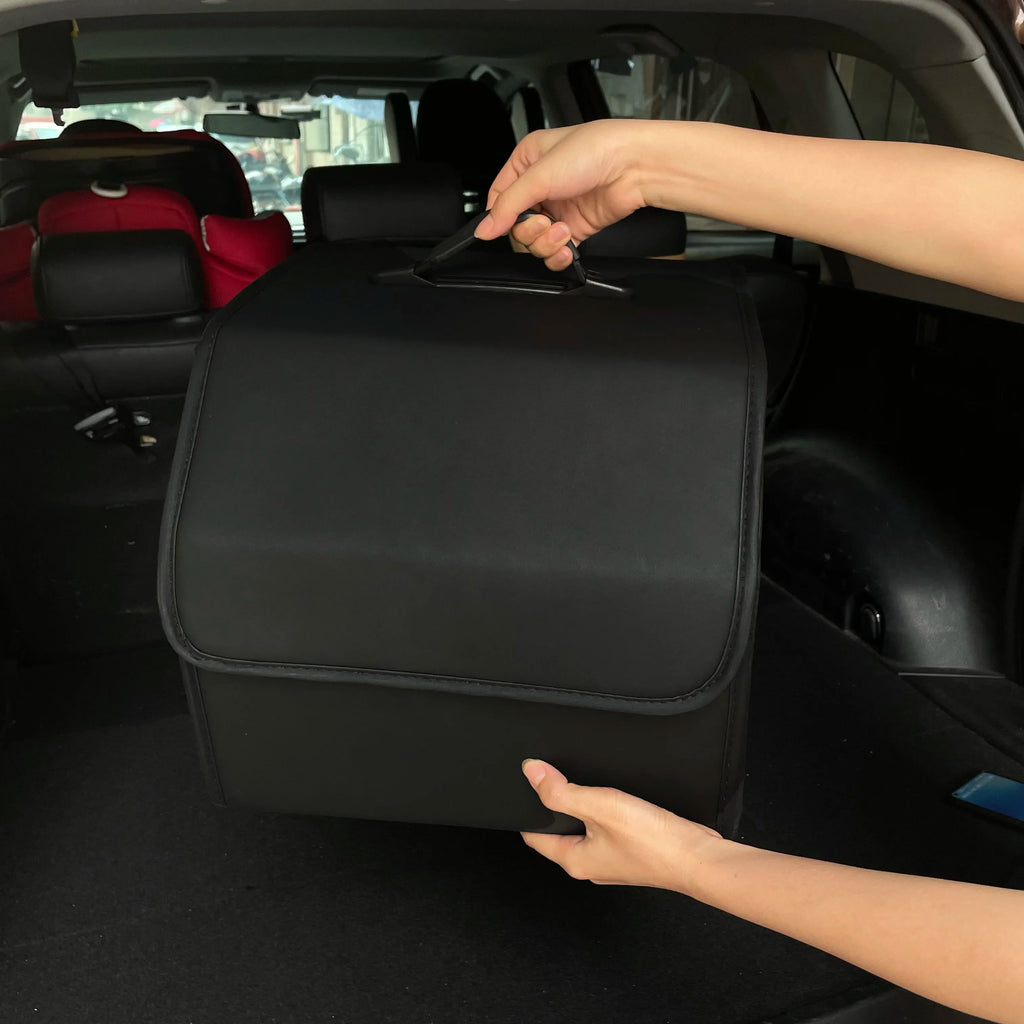 STOLUXE TrunkVault Pro™ | Premium Leather Trunk Organizer