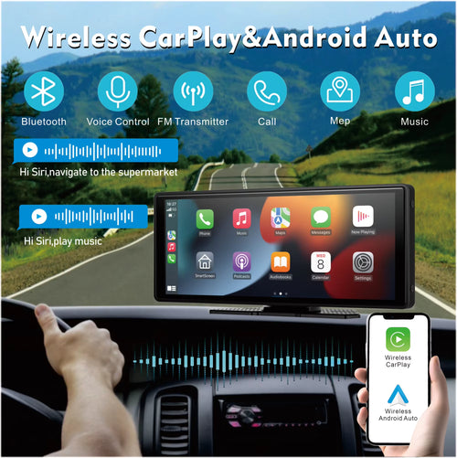 STOLUXE DriveSync™ | Wireless Apple CarPlay & Android Auto Display